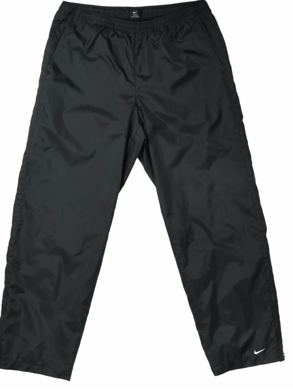 Nike Vintage Nylon Track Windbreaker Pants 90s Men’s XL Black Zip Ankle